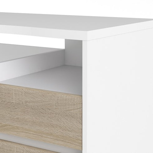 *Function Plus Desk 3 drawers White Oak structure FSC Mix 70 % NC-COC-060652